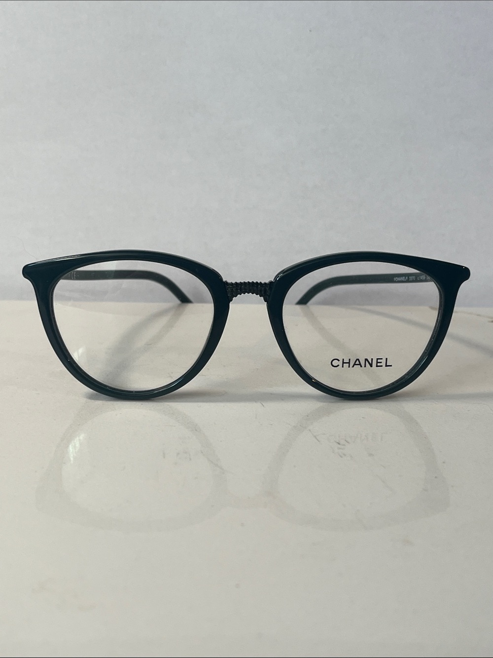Authentic CHANEL deep green Aviator Optical Frames 3370 c.1459